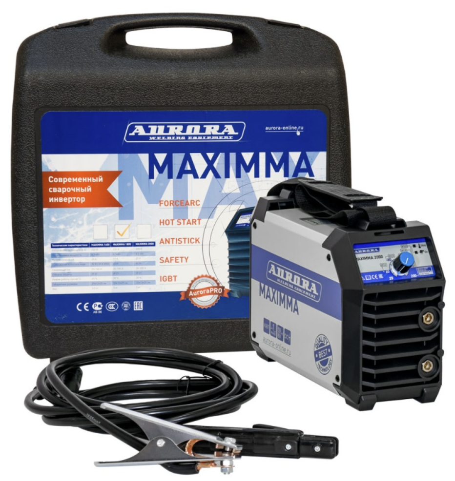 Сварочный инвертор Aurora Maximma 2000 с аксессуарами в кейсе – №1