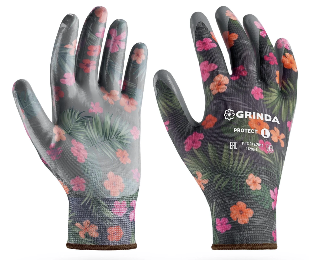 Перчатки садовые Grinda Protect L (9) черные (11296-L) – фото №1 Перчатки садовые Grinda Protect L (9) черные (11296-L) – №1