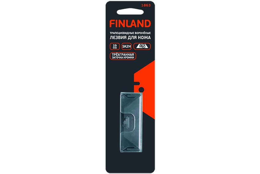 Лезвия трапециевидные Finland, 19 мм (5 шт) – фото №1 Лезвия трапециевидные Finland, 19 мм (5 шт) – №1