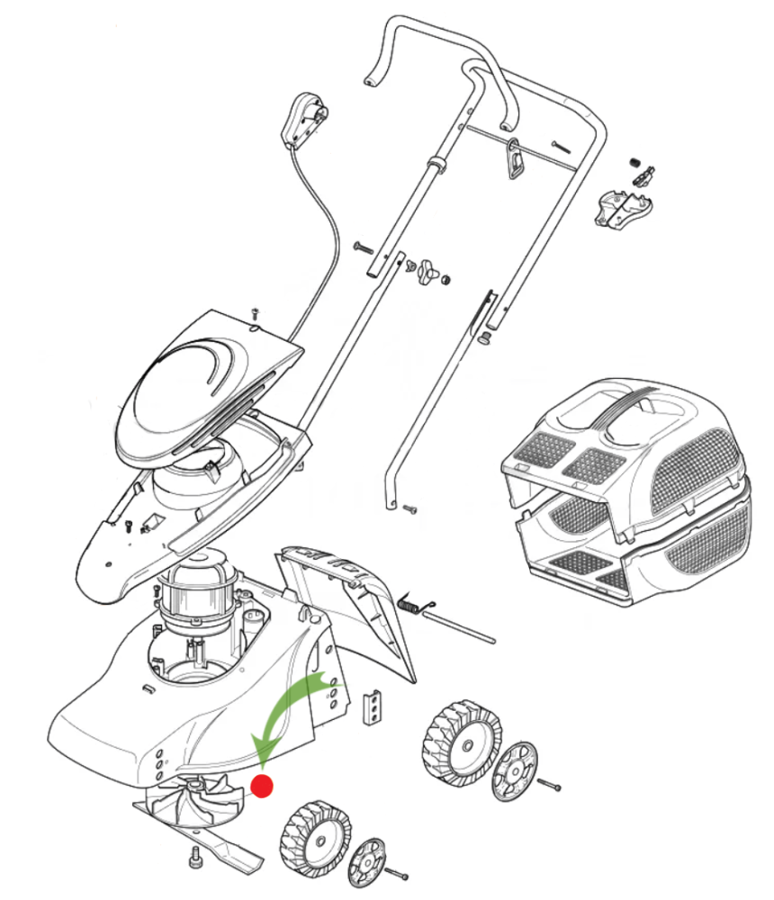Держатель ножа Makita для газонокосилок ELM 3300/ 3700 – №1