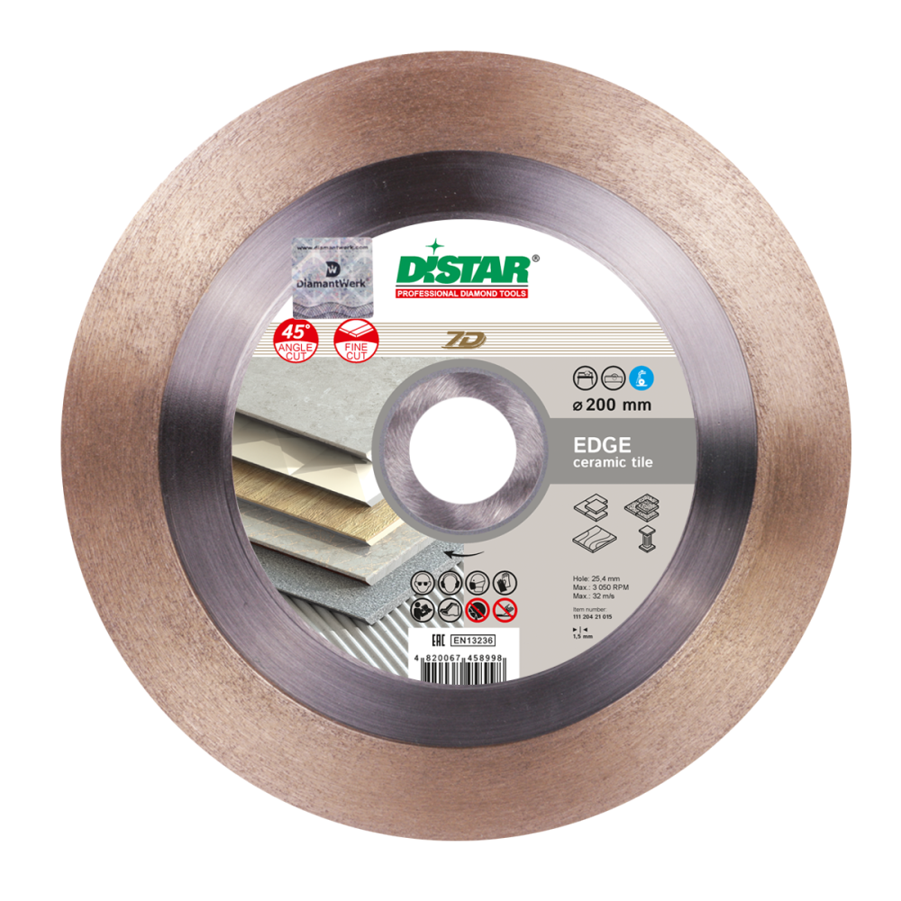 Диск алмазный Distar Edge 200х25,4 мм – фото №1 Диск алмазный Distar Edge 200х25,4 мм – №1