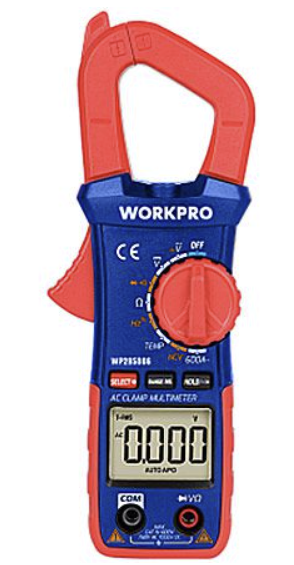 Токоизмерительные цифровые клещи-мультиметр WORKPRO (WP295006) – фото №1 Токоизмерительные цифровые клещи-мультиметр WORKPRO (WP295006) – №1