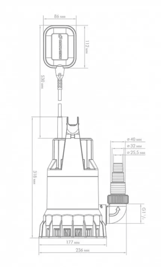 Насос дренажный Джилекс 220/12 – №5