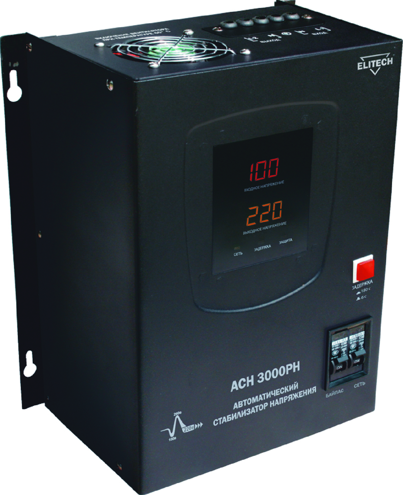Стабилизатор напряжения Elitech ACH 3000PH – фото №1 Стабилизатор напряжения Elitech ACH 3000PH – №1