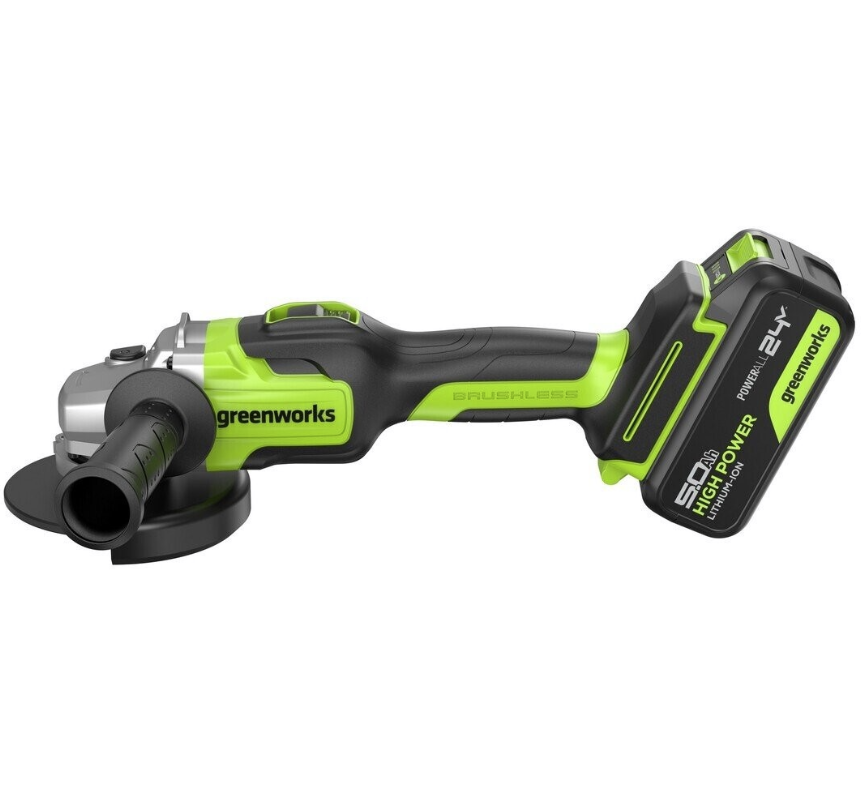 Аккумуляторная УШМ Greenworks GD24AG 125 мм (1x5,0 Ач) – №1