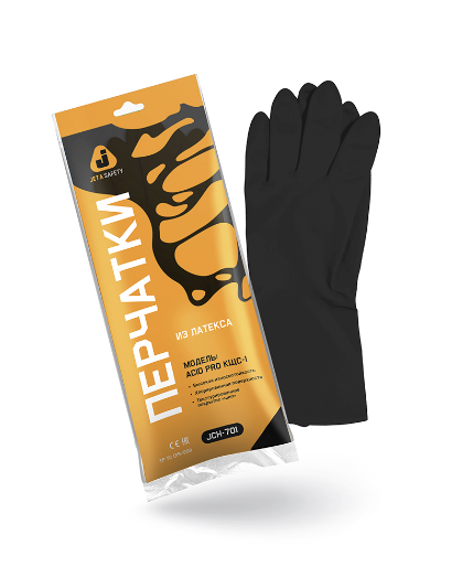 Перчатки химостойкие Jeta Safety Acid Pro КЩС-1 латекс, размер S – №4