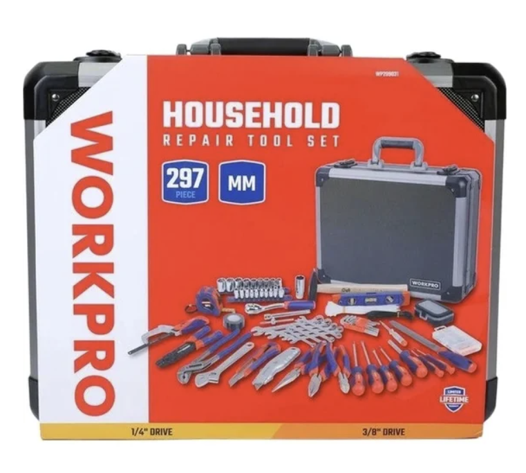 Набор инструментов WORKPRO в алюминиевом кейсе (297 шт) (WP209031) – №1