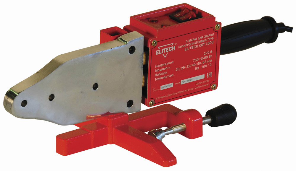 Сварочный аппарат для полипропиленовых труб Elitech СПТ 1500 – №1