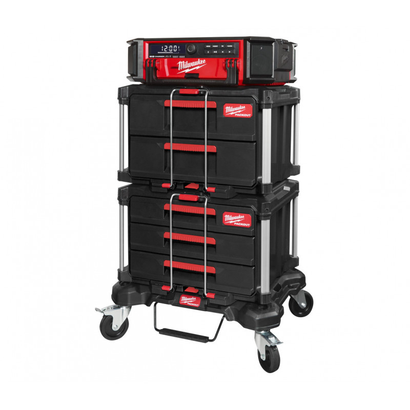 Кейс Milwaukee Packout с 3 выдвижными отсеками – фото №1 Кейс Milwaukee Packout с 3 выдвижными отсеками – №1