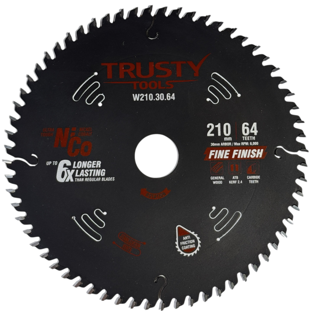 Диск пильный Trusty-Tools Fine Finish 210х30 мм 64Т – фото №1 Диск пильный Trusty-Tools Fine Finish 210х30 мм 64Т – №1