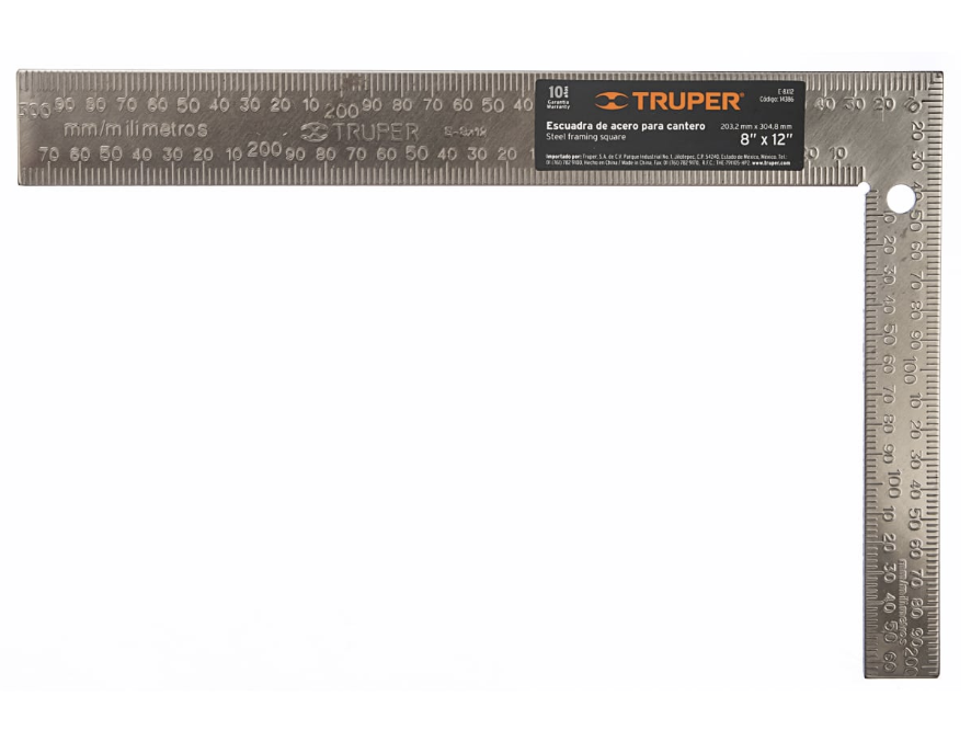Угольник измерительный Truper E-8X12 (14386) – №1
