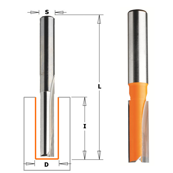 Фреза пазовая монолитная CMT S=12 D=8x31,7x70 мм – №1
