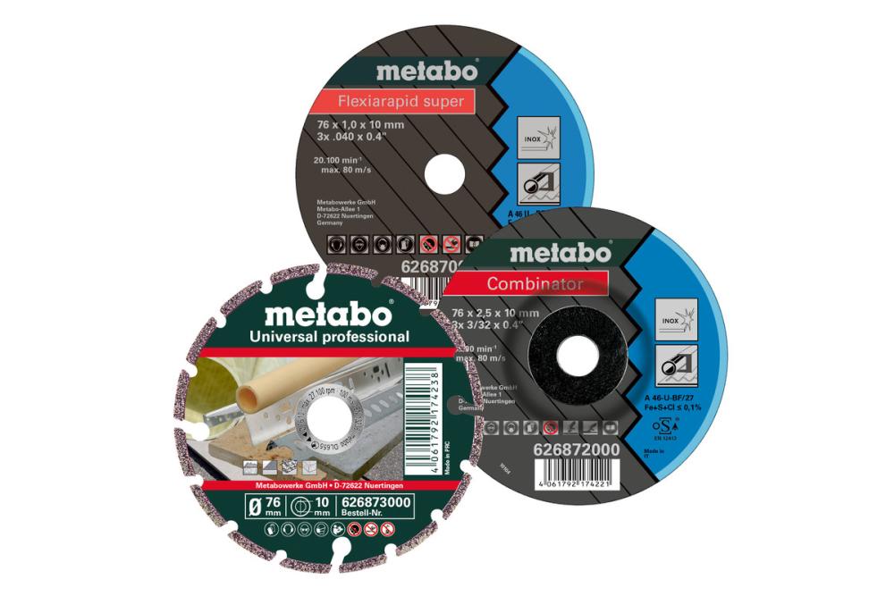 Набор дисков Metabo 76 мм (3 шт) – фото №1 Набор дисков Metabo 76 мм (3 шт) – №1