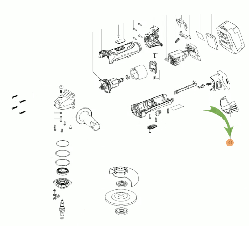 Кожух фильтра Metabo для аккумуляторных УШМ W18 LTX – фото №1 Кожух фильтра Metabo для аккумуляторных УШМ W18 LTX – №1