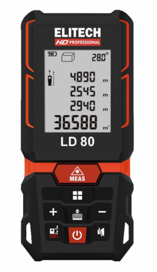 Лазерный дальномер Elitech HD LD 80 – фото №1 Лазерный дальномер Elitech HD LD 80 – №1
