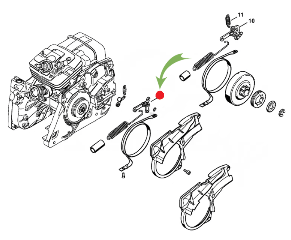 Рычаг тормозной ленты Stihl для бензопил MS 170-661 – №1