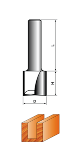 Фреза пазовая прямая Strong 8х16х30х60 мм с торцевым ножом – №1
