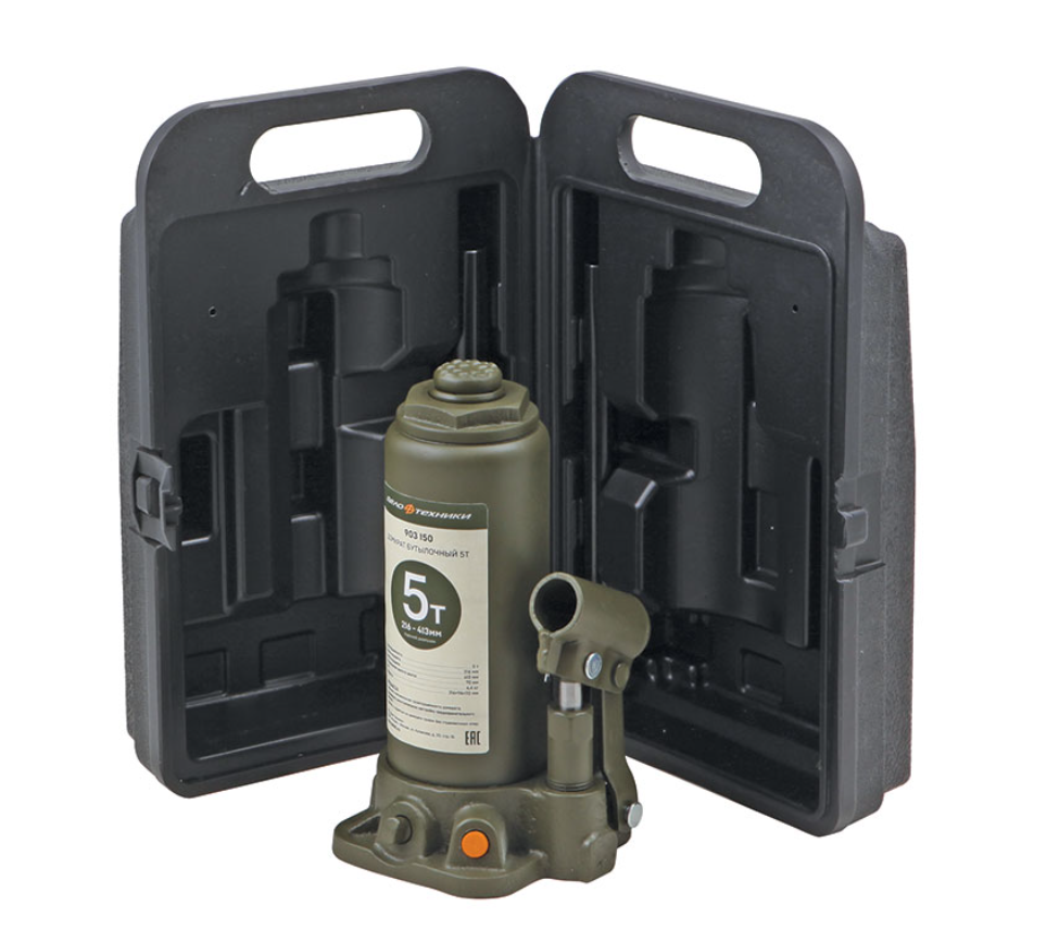 Домкрат гидравлический бутылочный Дело Техники 5т, 216-413 мм – №3