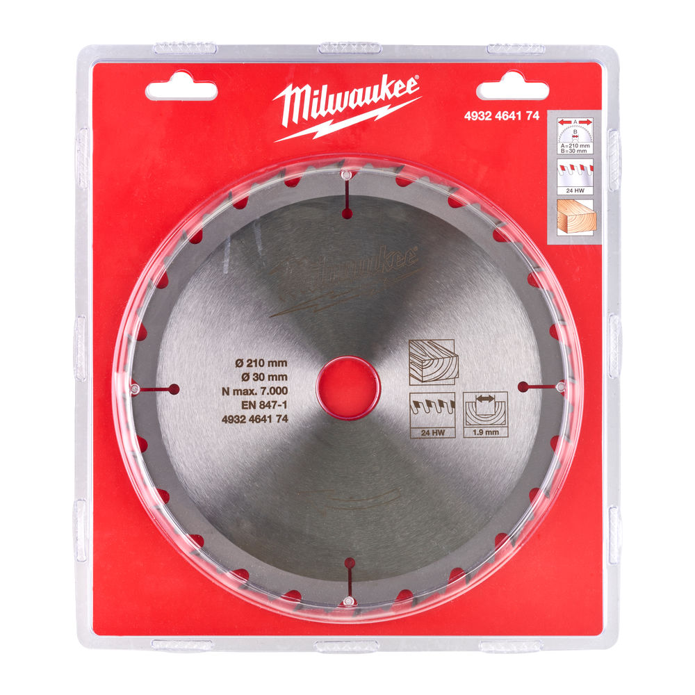 Диск пильный Milwaukee 210X30 мм 24T – №1