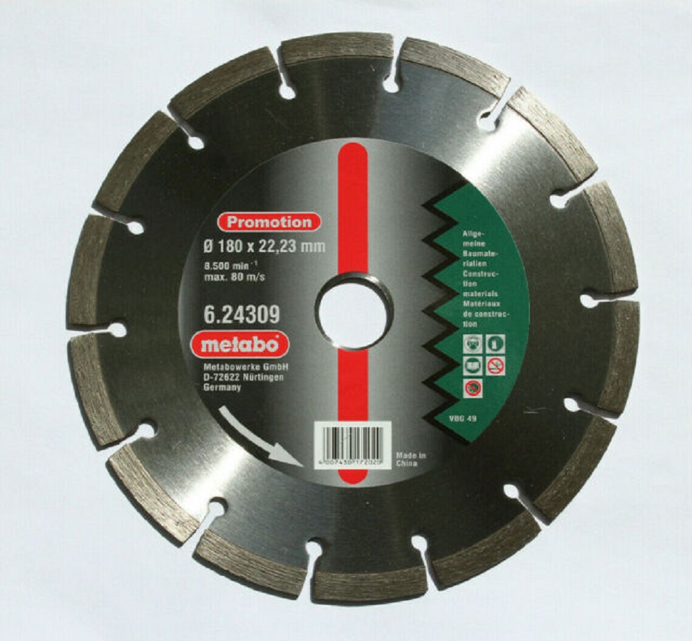 Диск алмазный Metabo Universal 180х22,2 мм – фото №1 Диск алмазный Metabo Universal 180х22,2 мм – №1