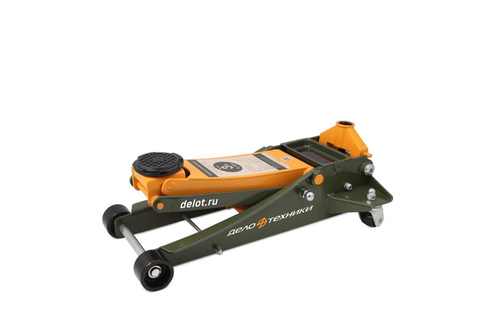 Домкрат подкатной Дело Техники 3т, 85-500 мм двухплунжерный – №5