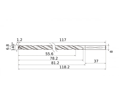 Сверло по металлу Mitsubishi Diaedge MPS0680-L8C VP15TF – №1