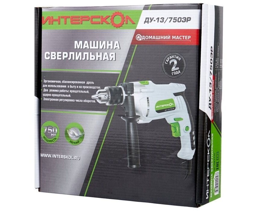 Дрель ударная Интерскол ДУ-13/750 ЭР – №1