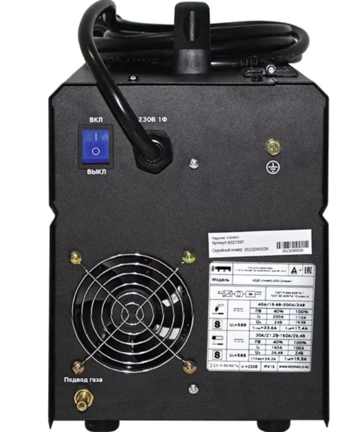 Сварочный полуавтомат Кедр UltraMIG-200 Compact Digital – фото №5 Сварочный полуавтомат Кедр UltraMIG-200 Compact Digital – №5