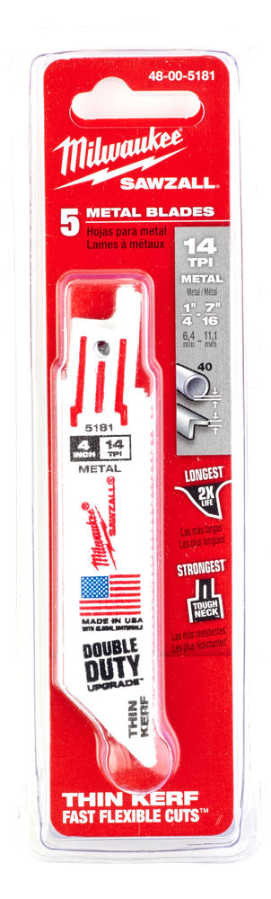 Полотно сабельное Milwaukee Thin Kerf 100х1,8 мм (1 шт) – №1