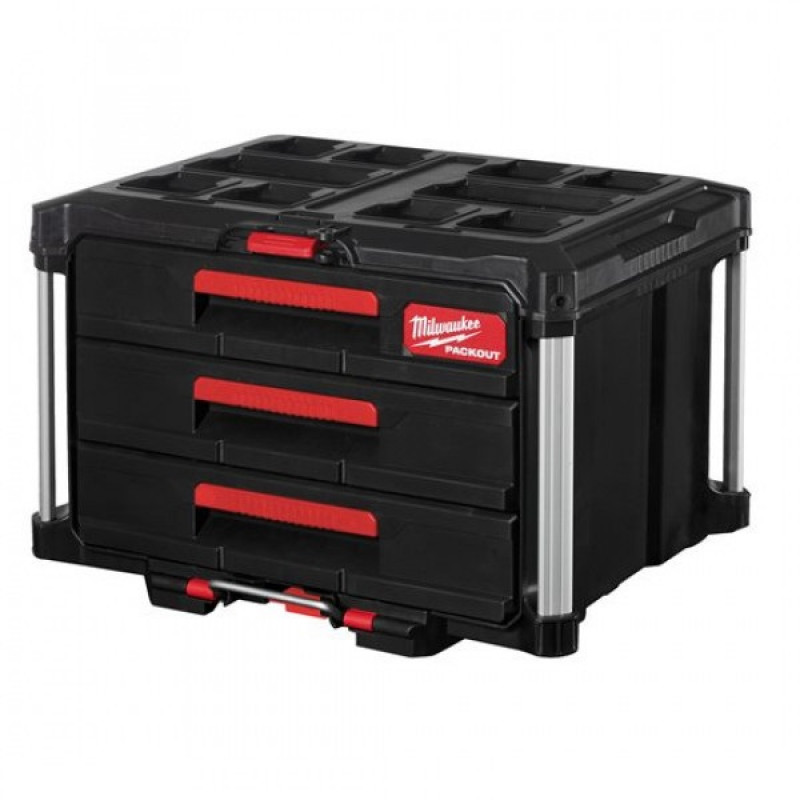 Кейс Milwaukee Packout с 3 выдвижными отсеками – №1