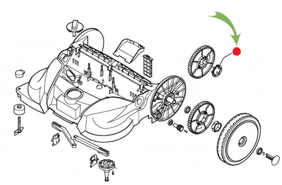 Поводок колеса Stihl для подметального устройства KGA 770 – №1