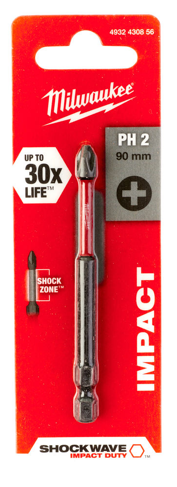 Бита Milwaukee Shockwave PH2х90 мм – №3