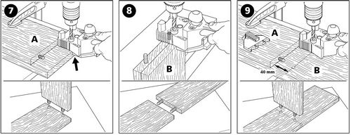 Кондуктор для шкантования Wolfcraft 6,8,10 мм – №1