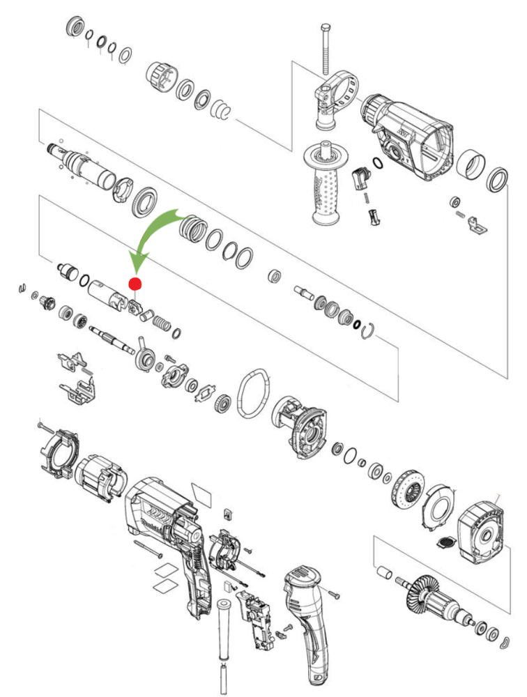 Пластина направляющая Makita для перфораторов HR2610 – №1