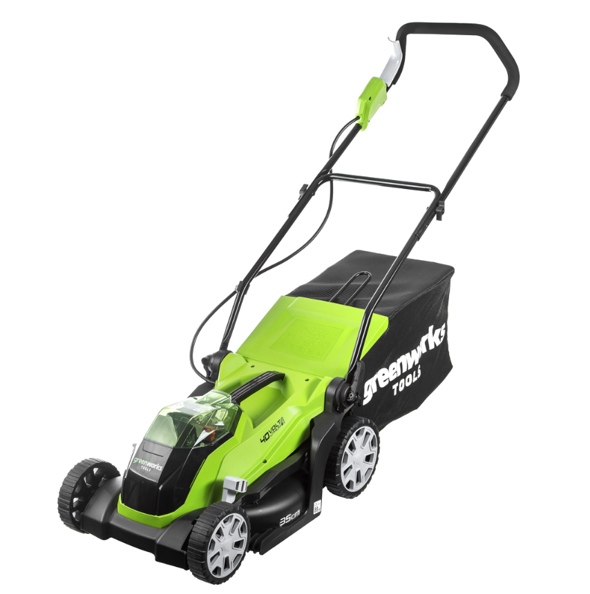 Аккумуляторная газонокосилка Greenworks G40LM35K4 (1х2,0 Ач) 2501907UA – фото №1 Аккумуляторная газонокосилка Greenworks G40LM35K4 (1х2,0 Ач) 2501907UA – №1