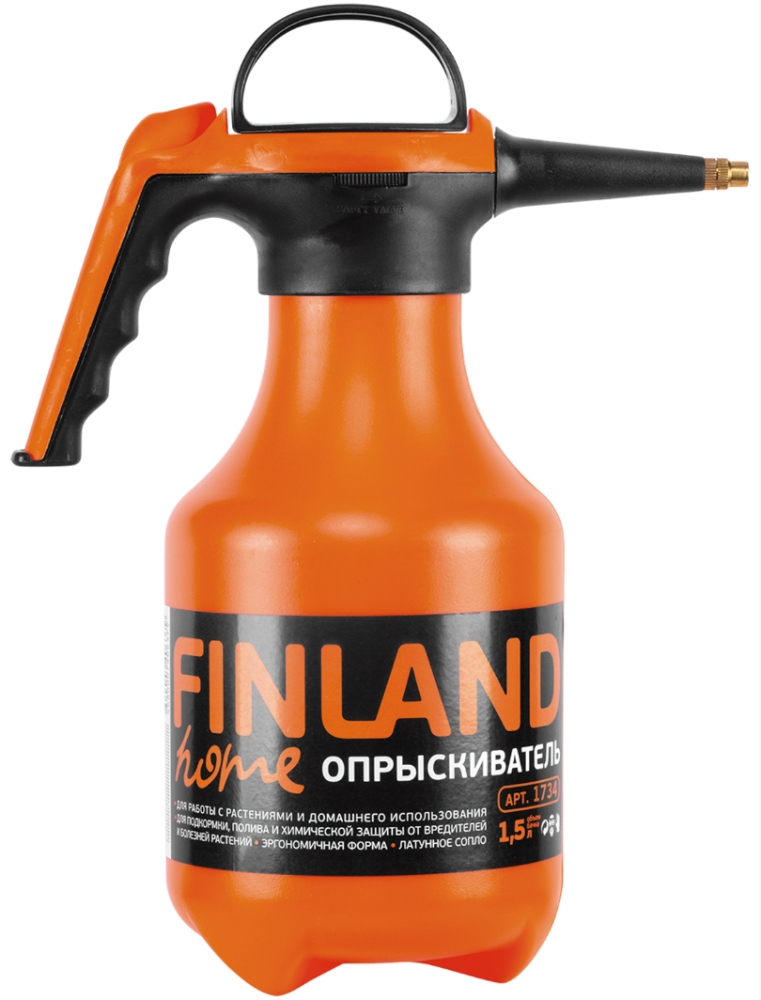 Опрыскиватель Finland Home 1,5 л оранжевый – фото №1 Опрыскиватель Finland Home 1,5 л оранжевый – №1