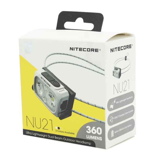 Фонарь налобный Nitecore NU21 черный – №1