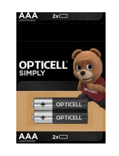 Батарейки Opticell AAA LR03 алкалиновые (2 шт) – №1