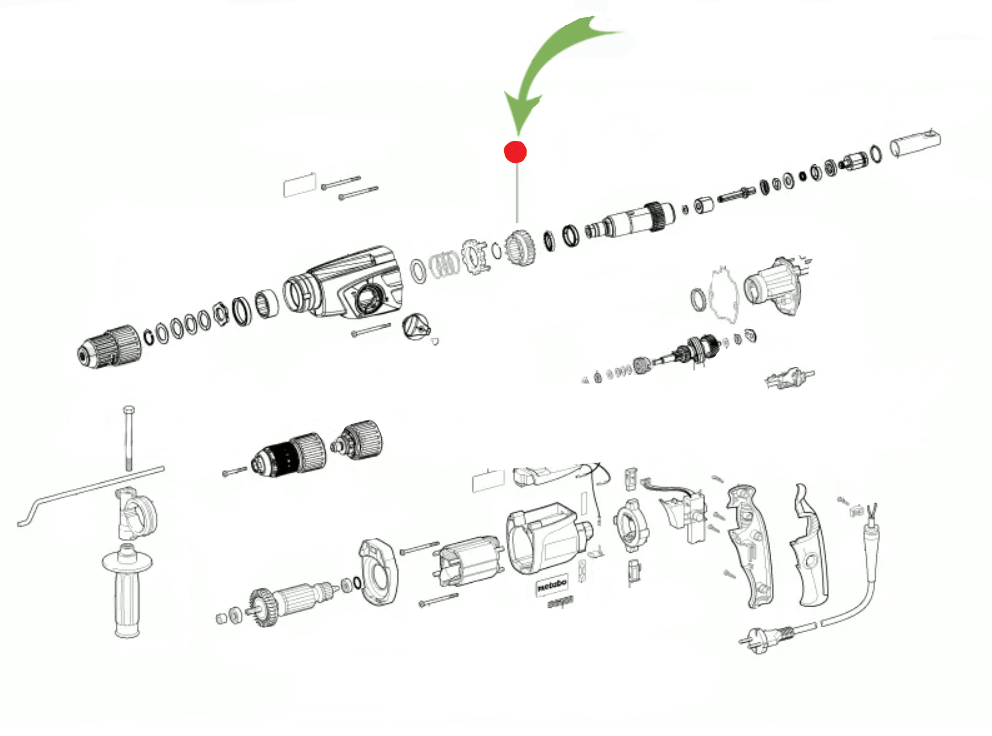 Шестерня Metabo для перфораторов KHE/ UHE 28 Plus – №1
