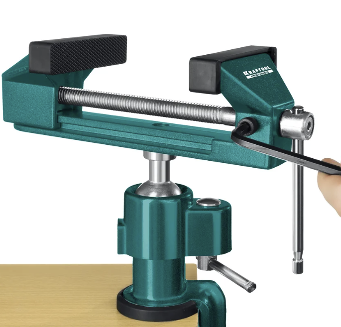 Тиски слесарные Kraftool Precision 75 мм шарнирно-повортные (32711-75) – №6