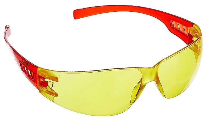Очки защитные Зубр Мастер, жёлтые облегченные – №1