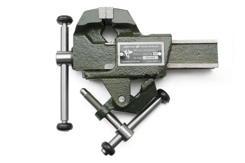 Тиски слесарные Дело Техники ТССН-63-С со струбцинным креплением – №1