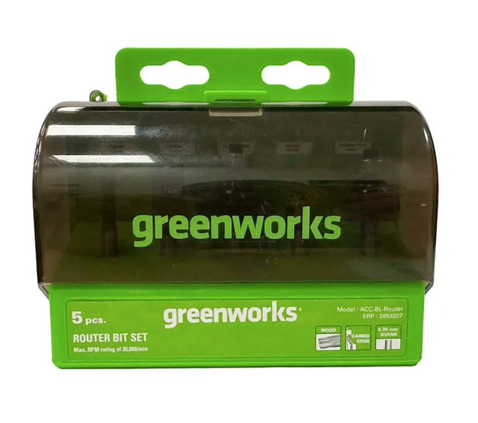 Набор фрез Greenworks 6,35 мм (5 шт) – фото №1 Набор фрез Greenworks 6,35 мм (5 шт) – №1