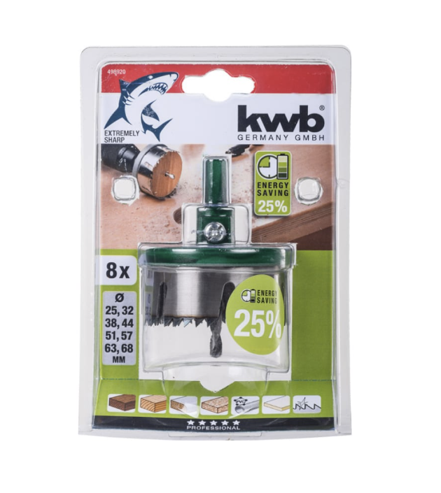 Набор кольцевых пил KWB 25/68 мм (8 шт) (498920) – №1