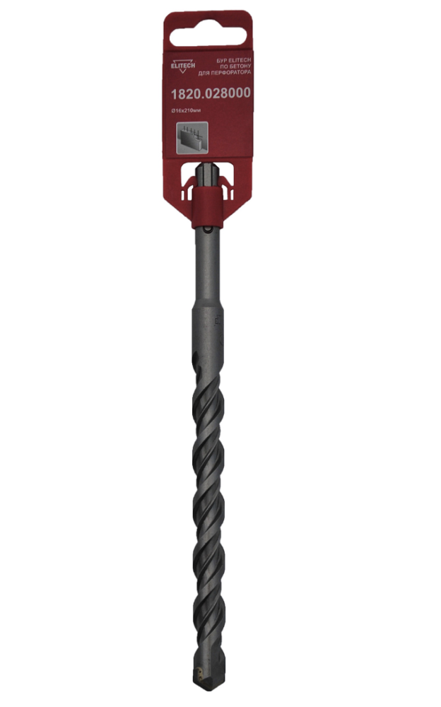 Бур SDS+ Elitech 16х210/150 мм – фото №1 Бур SDS+ Elitech 16х210/150 мм – №1