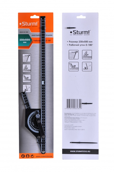 Угольник Sturm 230х500 мм – фото №1 Угольник Sturm 230х500 мм – №1