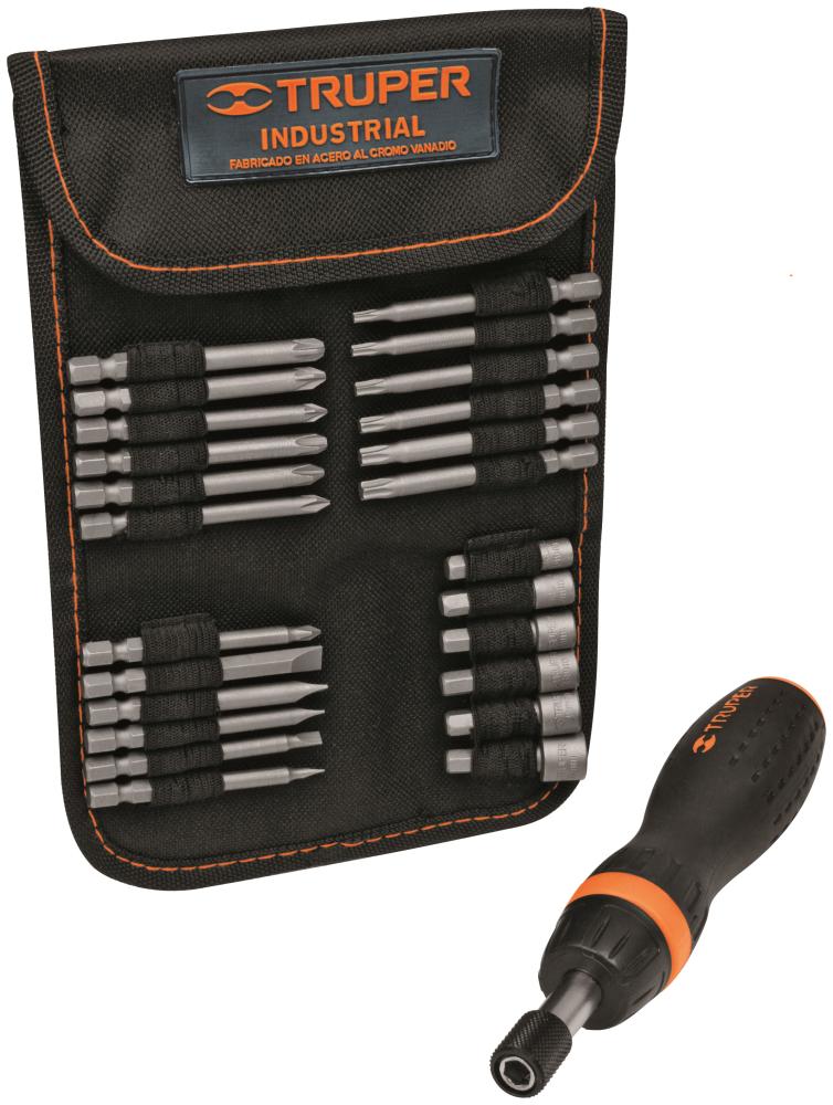 Отвертка с трещоткой и битами Truper JDM-26 (18219) – №1