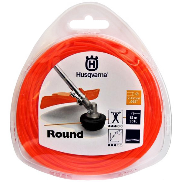 Леска для триммера Husqvarna 2,4 мм/15 м круглая – №1