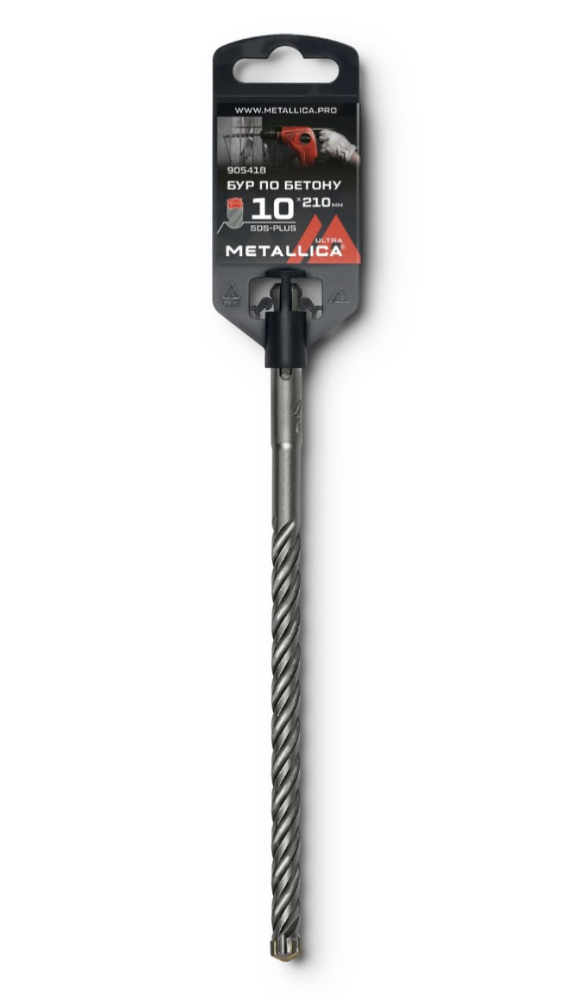 Бур крестовой SDS+ Metallica Ultra 10х210/150 мм – фото №1 Бур крестовой SDS+ Metallica Ultra 10х210/150 мм – №1