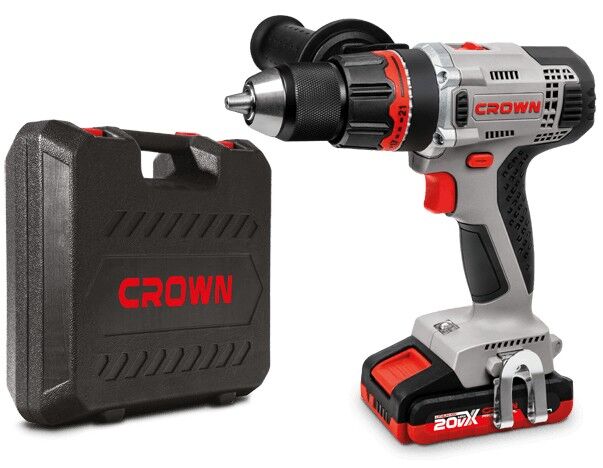 Аккумуляторная дрель-шуруповерт Crown CT21076HMX-2 BMC (2х2,0 Ач) – №1